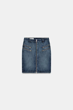 FALDA DENIM TRF CREMALLERAS / ?ndigo - Zara фото 4