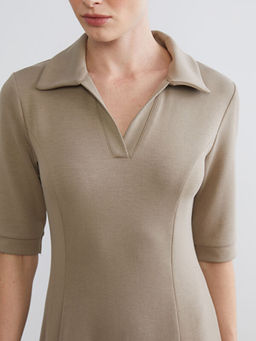 Polo Yaka Belden Oturtmal? Elbise