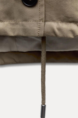 ZW COLLECTION SHORT HOODED TRENCH COAT - Zara фото 12