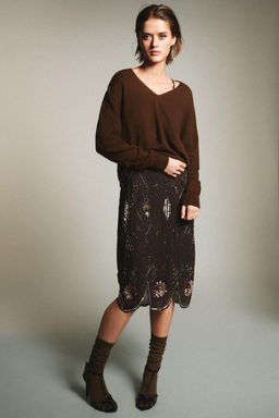JERSEY 100% LANA EXTRASUAVE ESCOTE PICO / Marr?n