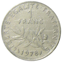 Монета 1 франк 1978 года Франция