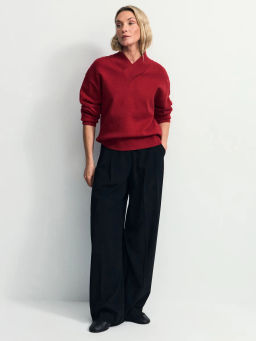 Джемпер оверсайз с V-образной горловиной / Zarina  фото 2