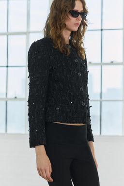 TEXTURED SEQUIN JACKET ZW COLLECTION - Zara фото 5