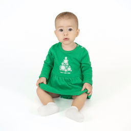 Боди-платье ясельное зеленое БД-1501 (68, 44)