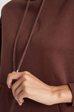 толстая толстовка с капюшоном Relax Fit - Defacto фото 5