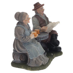 Фигурка декоративная "Бабушка с дедушкой", L20 W11 H17 см, 2в.