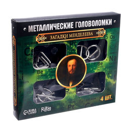 Головоломка металлическая Загадки Менделеева, набор 4 шт. - Puzzle фото 3