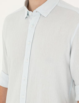 A__k Mavi Regular Fit Uzun Kollu G_mlek