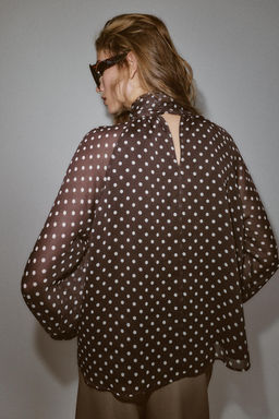 POLKA DOT BLOUSE WITH BOW