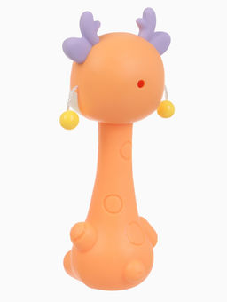 Погремушка-прорезыватель «Оленёнок Софи» 2 в 1, от 3 мес. оранжевый/фиолетовый