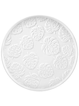 Блюдо-поднос 21*21*1,8 см "Тропики" с бортиком, фарфор