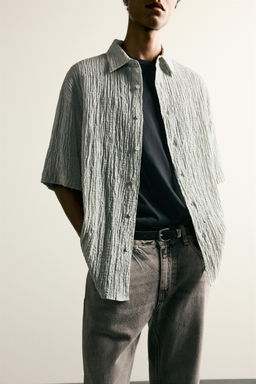 CAMISA RELAXED FIT RELIEVE / Gris claro - Zara фото 5
