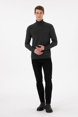 Erkek Antrasit Melanj Basic Kazak