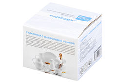 Сахарница Elan Gallery Айсберг волны фарфор 350 мл 11,5×10,5×10,5 см  фото 13