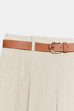 BERMUDA LARGA CINTUR?N / Beige claro - Zara фото 9