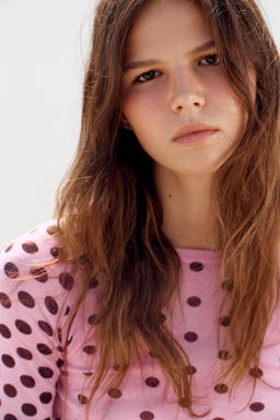 CAMISETA SUPIMA® MANGA LARGA LUNARES / Rosa - Zara фото 4