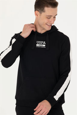 U. S. Polo Assn Мужская черная толстовка с капюшоном - U.s. polo assn фото 4