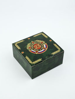 Цена за 2 шт. Подарочная коробка, упаковка, «С 23 февраля!», 15×15×7 см