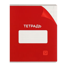 Комплект тетрадей из 10 штук 12 листов в косую линейку Однотонная Классика с уголком, обложка мелованный картон, ВД-лак, блок №2 (серые листы) - Calligrata фото 3