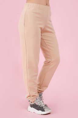 Брюки трикотажные хлопковые бежевые - Odis фото 9