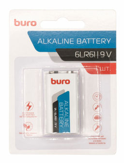 Батарейка BURO КРОНА 6LR61 алкалин. 9 V 1 шт/упак