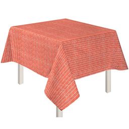 Скатерть Новый год 145х145, рогожка, 100 % хлопок, Ёлочка (красный) - Традиция фото 2