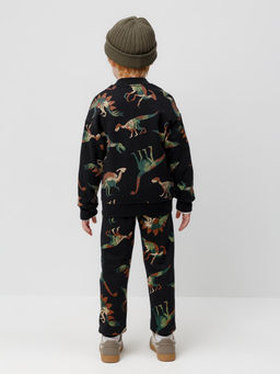 КР 400443/черный,динозавры брюки для мал