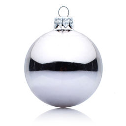 Шар диаметром 65 мм серебреный