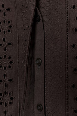 SHIRT WITH CUTWORK EMBROIDERY AND PUFF SLEEVES - Zara фото 9
