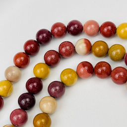 Бусины из Яшмы "Мукаит" (36 бусин) 38 см