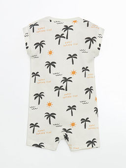 Bisiklet Yaka Bask?l? Erkek Bebek Tulum