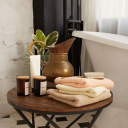 Полотенце махровое Экономь и Я 70х140 см, цвет персиковый мокко, 100% хлопок, 350 гр/м2  фото 7