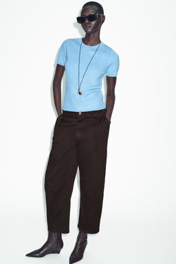 SOFT-TOUCH KNIT SHORT SLEEVE JUMPER