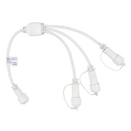 UCX-F90 S3/0.4M/WH Провод-разветвитель для гирлянд серии F90PRO, 0,4м. 3 выхода. Статика/мерцание. IP67. Белый. ТМ Uniel