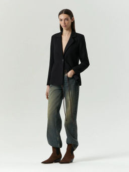 Однобортный жакет приталенного кроя, ML679/baykal - Emka фото 3