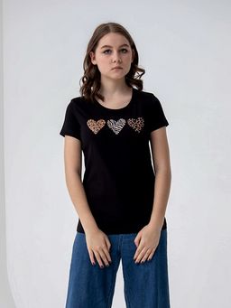 CRB wear/FSSW 60166-22 Футболка женская,черный/Ex.Cherubino