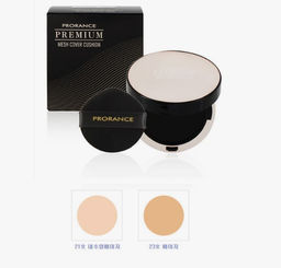 Cushion Premium Mesh Cover № 21 Natural Beige - Кушон для лица увлажняющий с легкой жемчужной пудрой 21 тон, 14 гр *2 шт