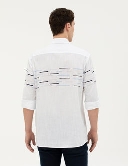 Lacivert Slim Fit Uzun Kollu G_mlek