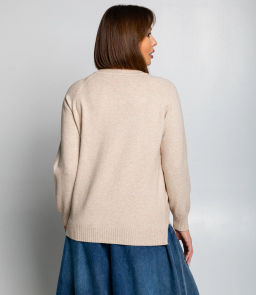 Джемпер #КТ8066, бежевый
