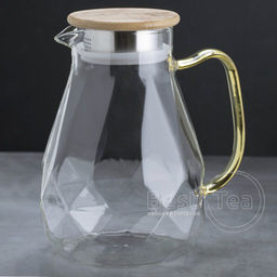 Кувшин Бриллиант, стекло 1700 мл, грани/желтая ручка - Fujian Province Guang Fu Tea фото 4