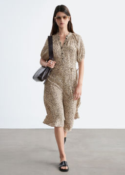 Vestido midi con cintur?n de lazo - H&m фото 4
