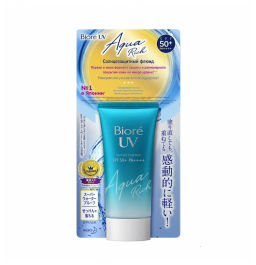 Солнцезащитный крем флюид Biore UV Aqua Rich SPF 50+ Биоре  фото 7