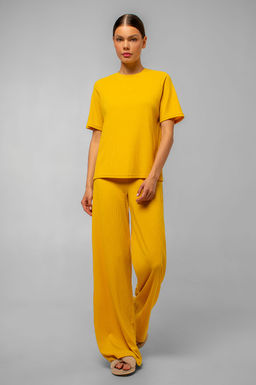 Арт. 10401/2 Пижама с брюками 44-52 (5 шт) Цвет:верх-горчичный,низ-горчичный
