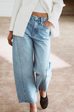 JEANS ZW COLLECTION ANKLE RELAXED TIRO MEDIO / Azul claro - Zara фото 6