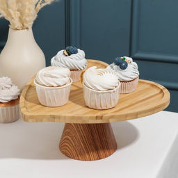 Блюдо для подачи на подставке Доляна Сердце, 27?27 см, бамбук