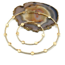 Колье-чокер с браслетом цв.золотистый, 40см, 17см Радуга камня