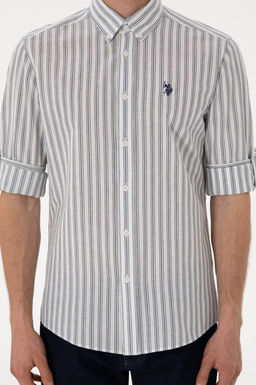 Erkek Beyaz Uzun Kollu G_mlek Sepette S_rpriz _ndirim - U.s. polo assn фото 6