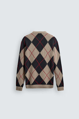 ARGYLE JACQUARD JUMPER - Zara фото 14