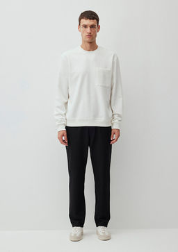 Beyaz Sweatshirt - Mavi фото 4