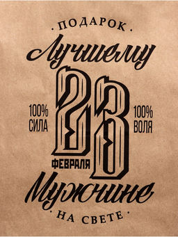 Цена за 3 шт. Пакет подарочный бумажный, «23 Февраля», 24×14×28 см